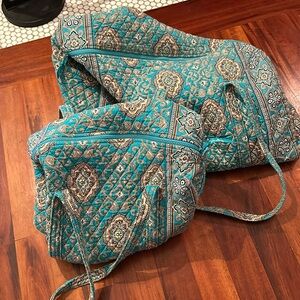 Vera Bradley large duffle and small duffle set.